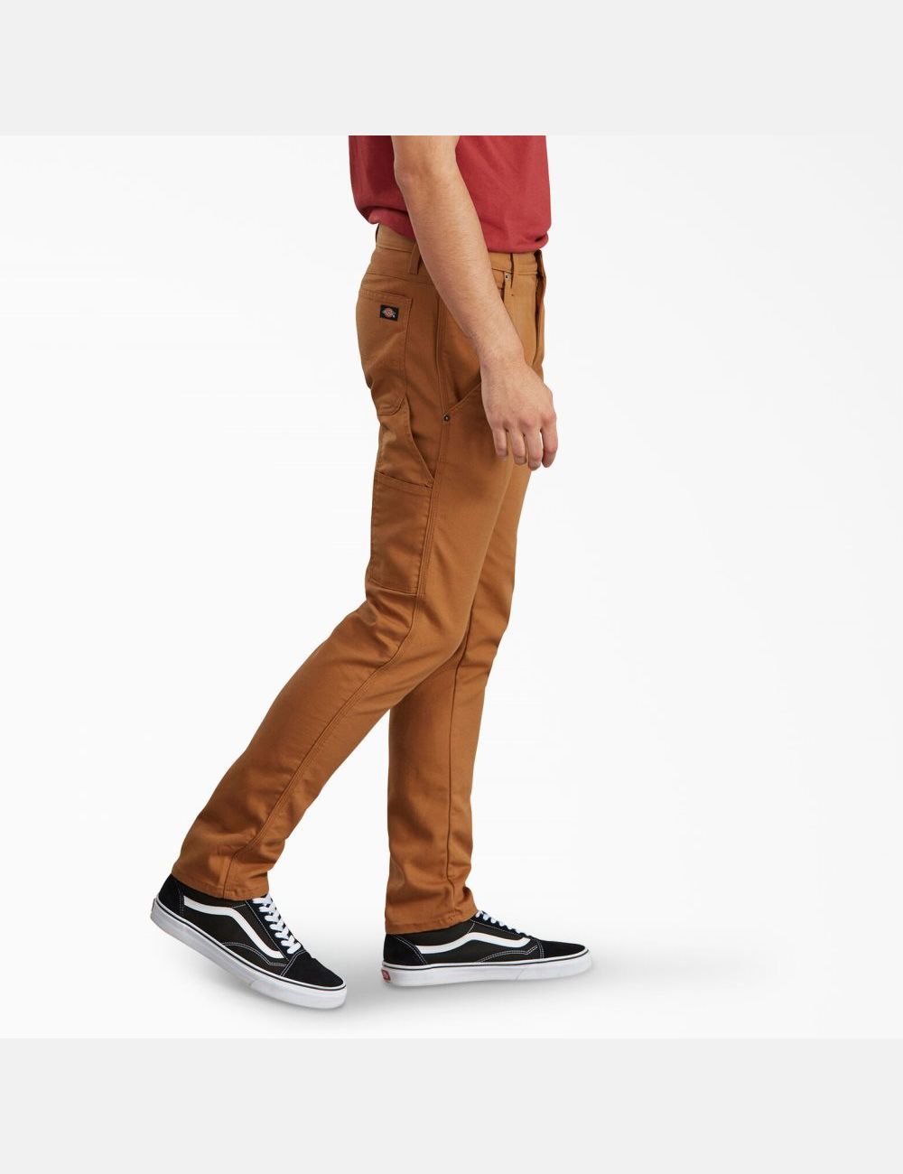 Pantalon De Travail Dickies Slim Fit Tapered Leg Duck Carpenter Marron | 682ZMAITY