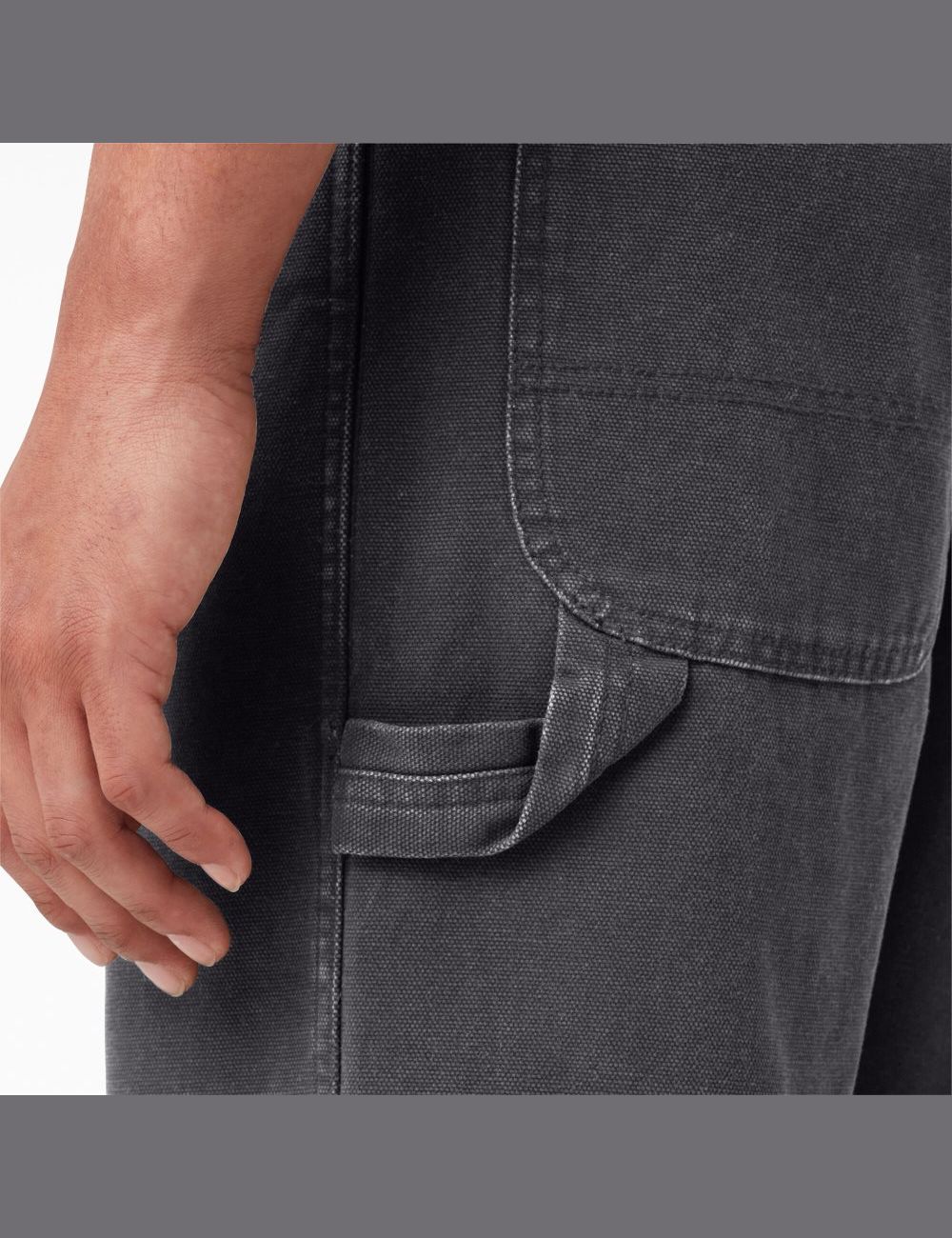 Pantalon De Travail Dickies Stonewashed Duck Carpenter Noir | 681EBUFNH