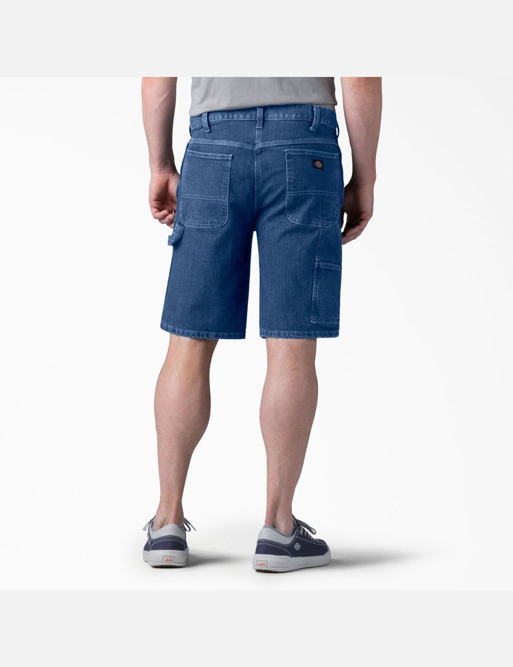 Pantalon Dickies Active Taille Denim Carpenter Shorts Indigo Bleu | 563XMNDTG