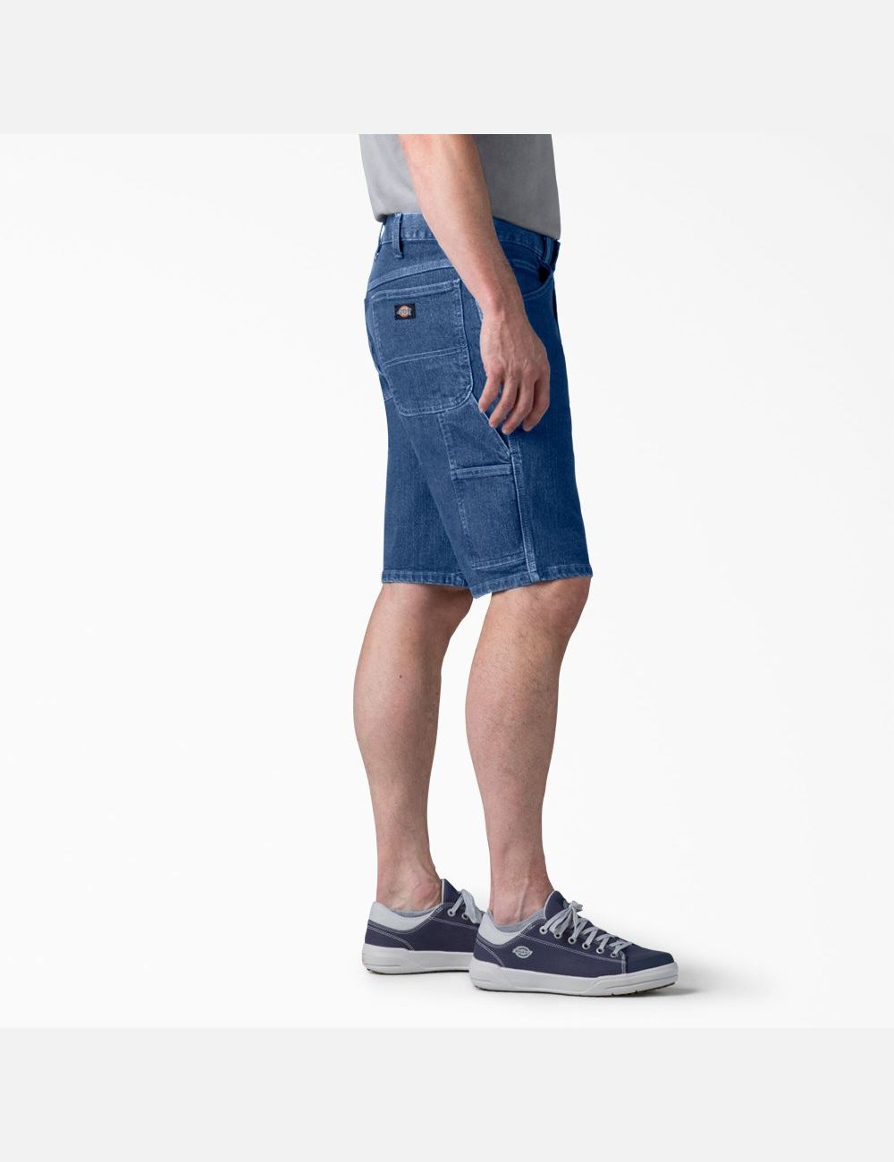 Pantalon Dickies Active Taille Denim Carpenter Shorts Indigo Bleu | 563XMNDTG