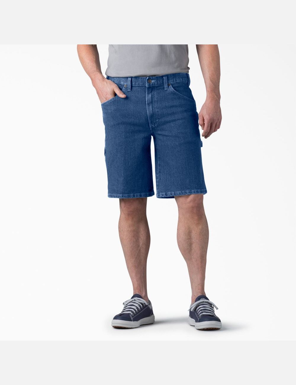 Pantalon Dickies Active Taille Denim Carpenter Shorts Indigo Bleu | 563XMNDTG