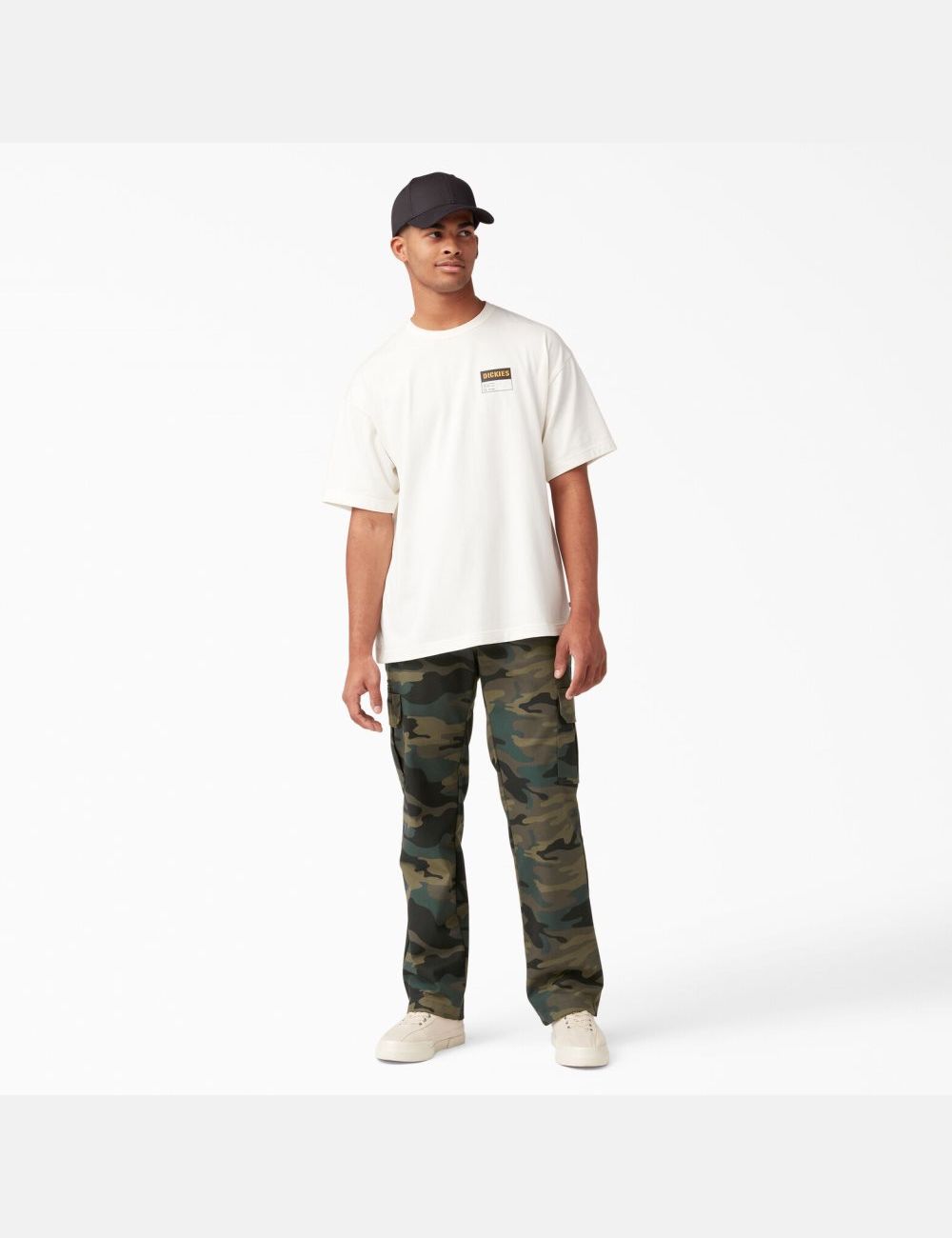 Pantalon Dickies FLEX Regular Fit Droit Leg Vert Camouflage | 576JLFWBE