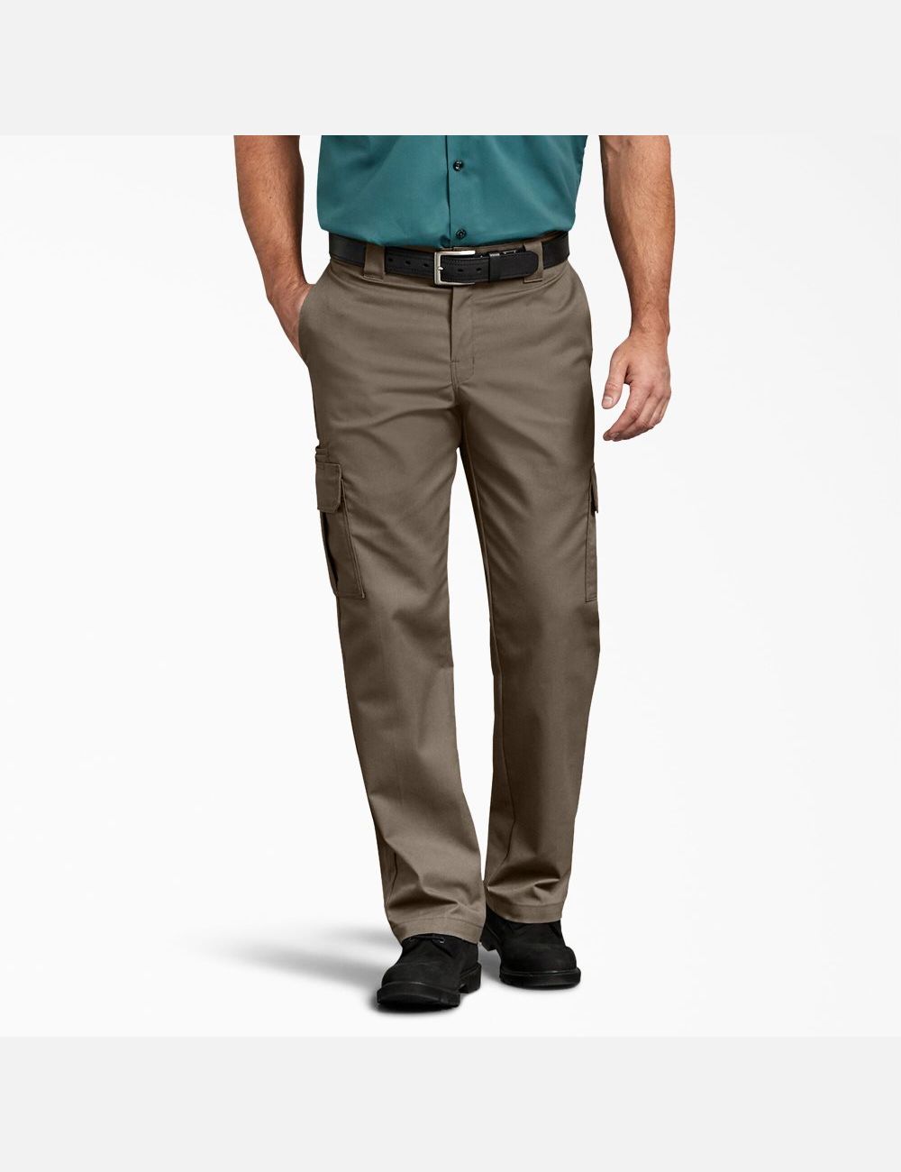 Pantalon Dickies FLEX Regular Fit Droit Leg Marron Clair | 816VIPQJU