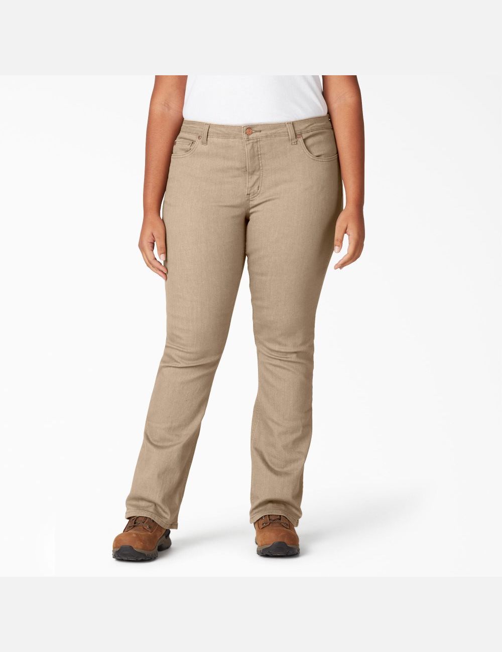 Pantalon Dickies Plus Perfect Shape Denim Bootcut Marron | 240LCWUNY