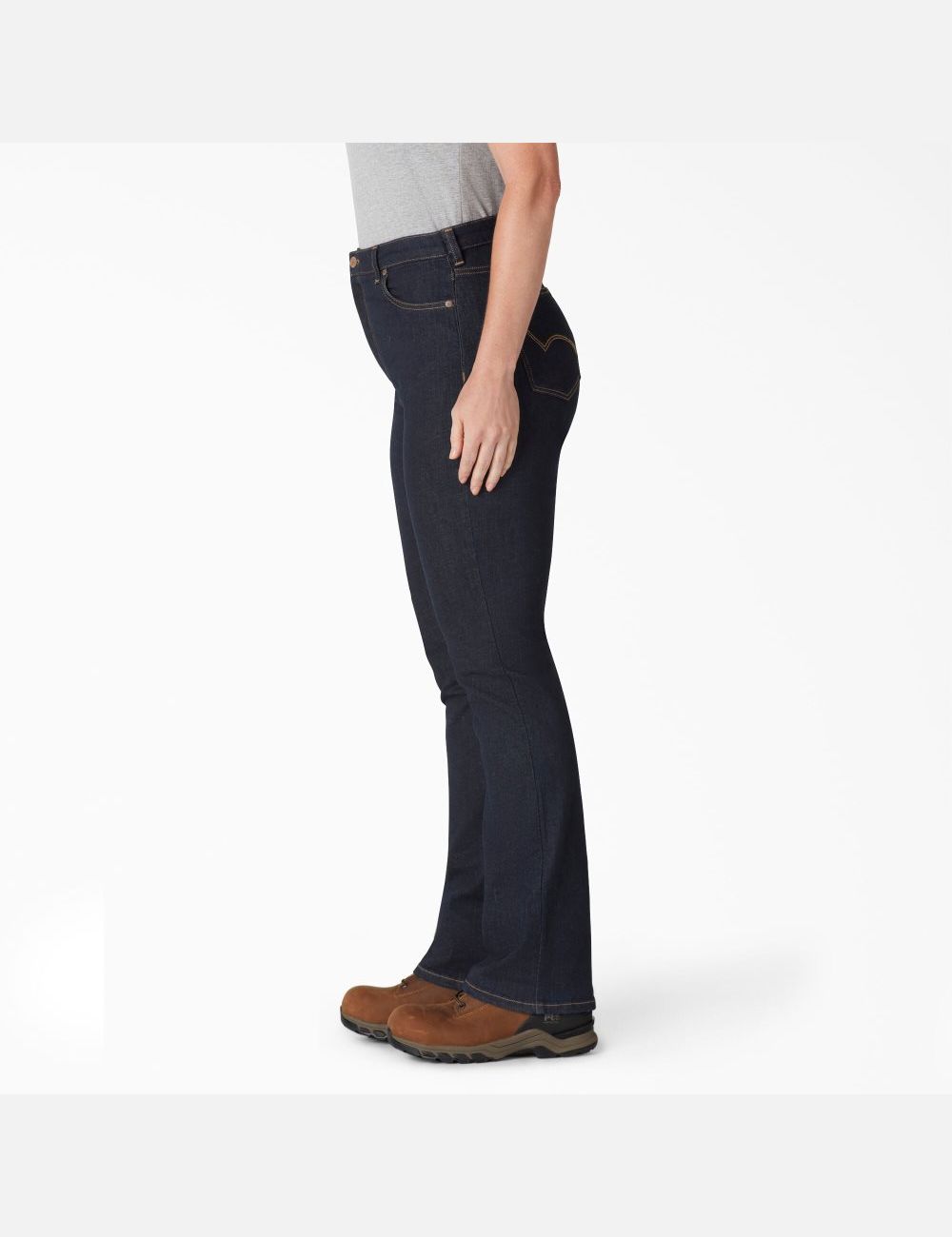 Pantalon Dickies Plus Perfect Shape High Taille Bootcut Denim Indigo Bleu | 863YOLDRK