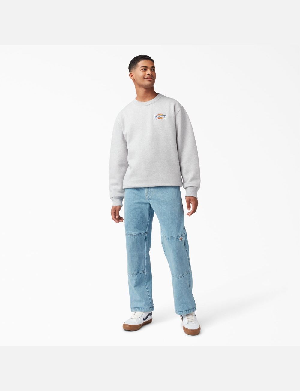 Pantalon À Deux Genoux Dickies Denim Bleu Clair | 983SZAQPD