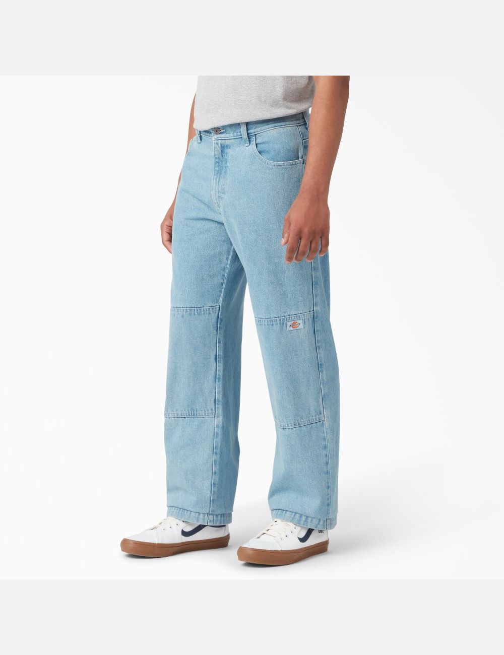 Pantalon À Deux Genoux Dickies Denim Bleu Clair | 983SZAQPD