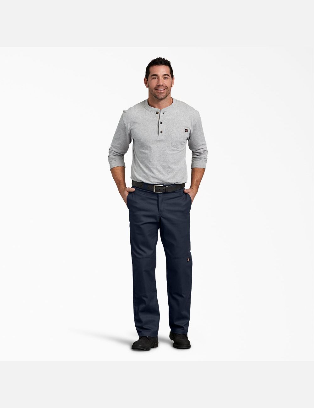 Pantalon À Deux Genoux Dickies FLEX Regular Fit Bleu Marine | 791UDNPOG