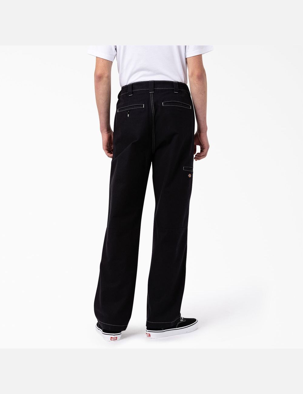 Pantalon À Deux Genoux Dickies Florala Noir | 457KEJYSO