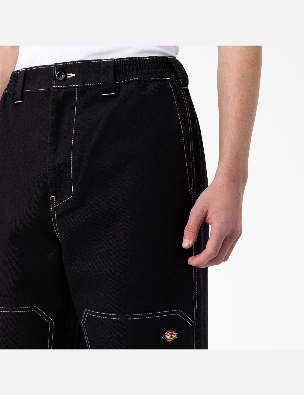 Pantalon À Deux Genoux Dickies Florala Noir | 457KEJYSO