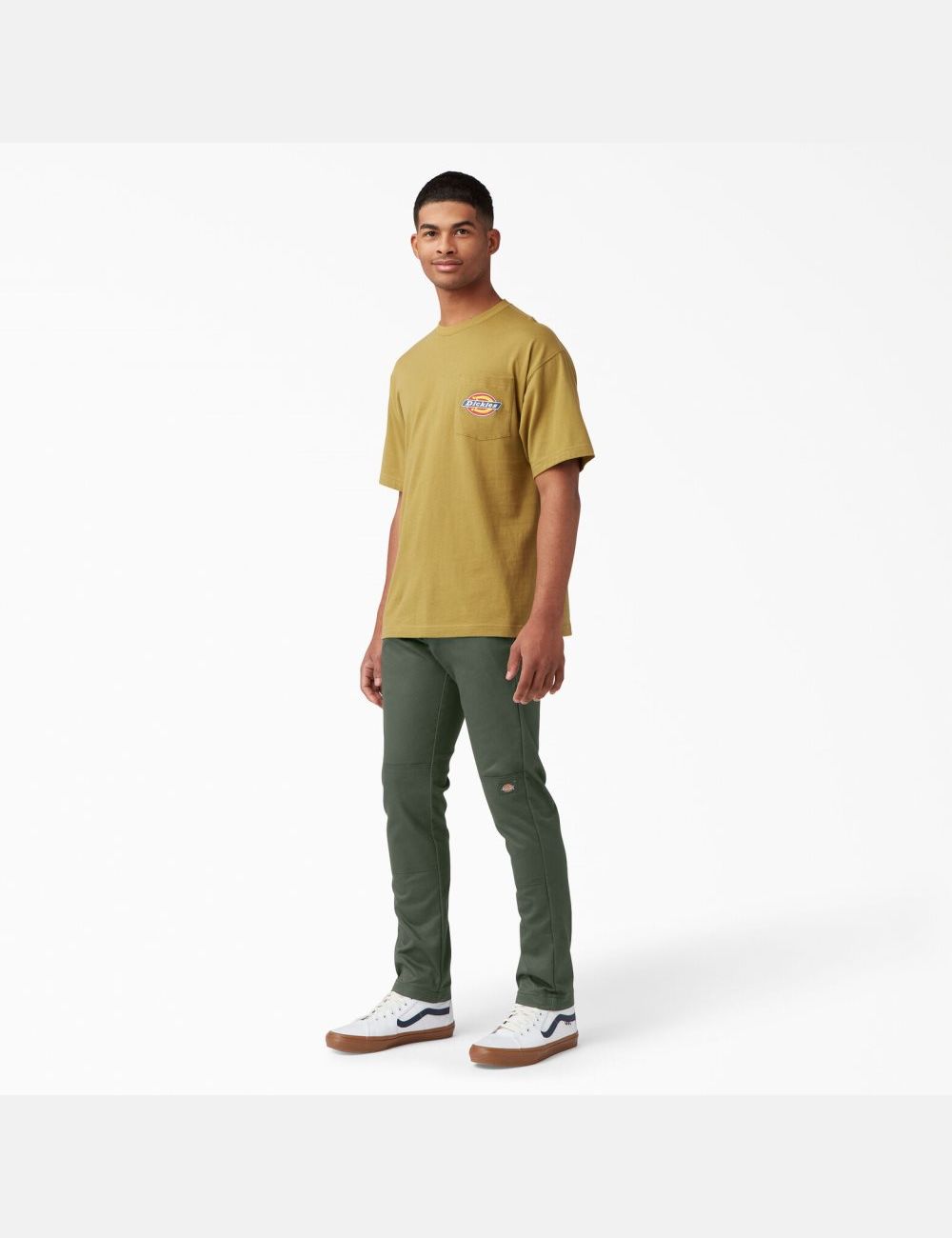 Pantalon À Deux Genoux Dickies Mince Fit Droit Leg Vert Olive Vert | 037NDSRJV