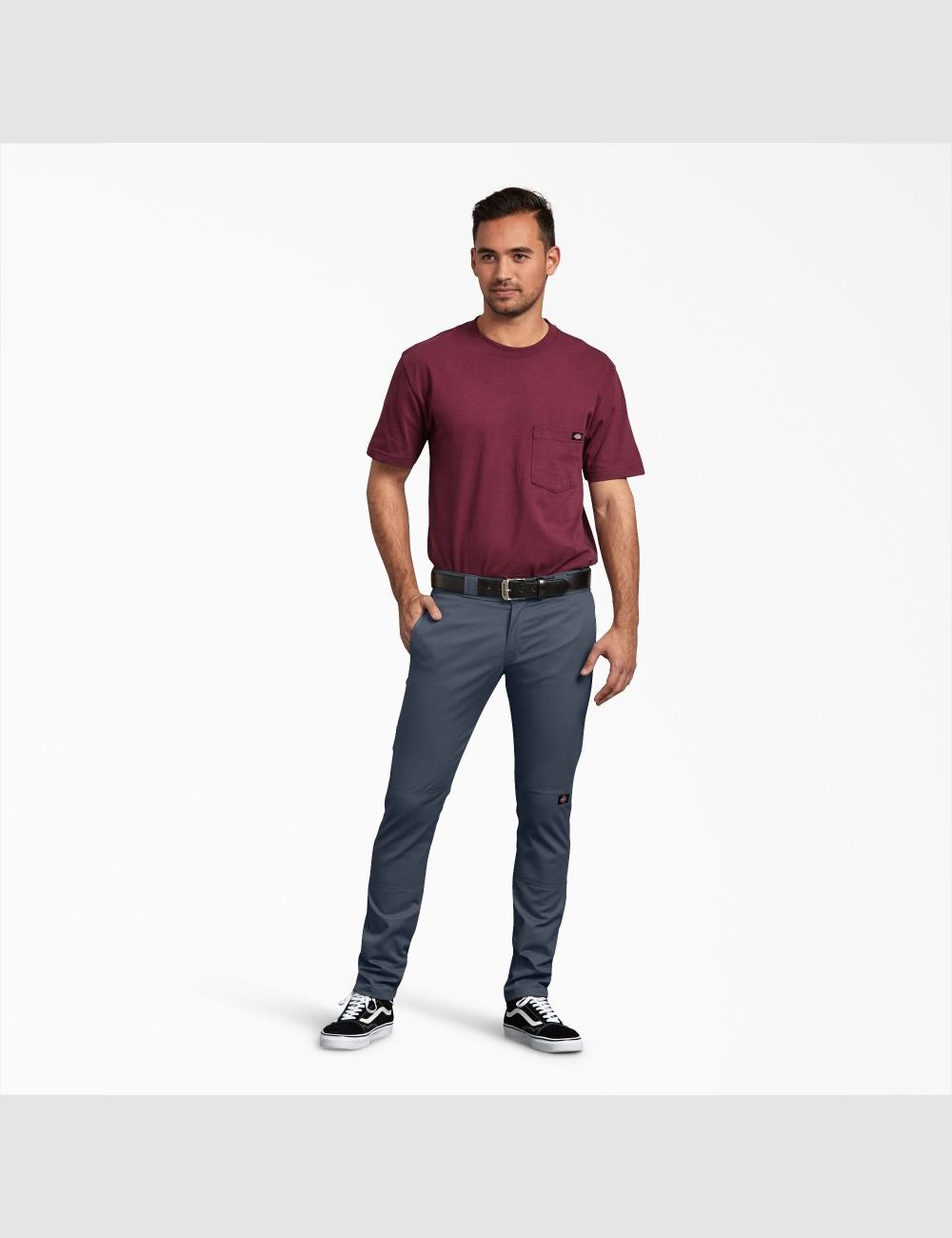 Pantalon À Deux Genoux Dickies Mince Fit Droit Leg Bleu Marine | 079OVAYMP