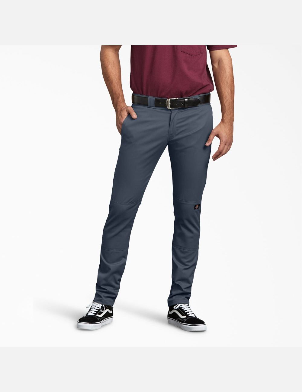 Pantalon À Deux Genoux Dickies Mince Fit Droit Leg Bleu Marine | 079OVAYMP