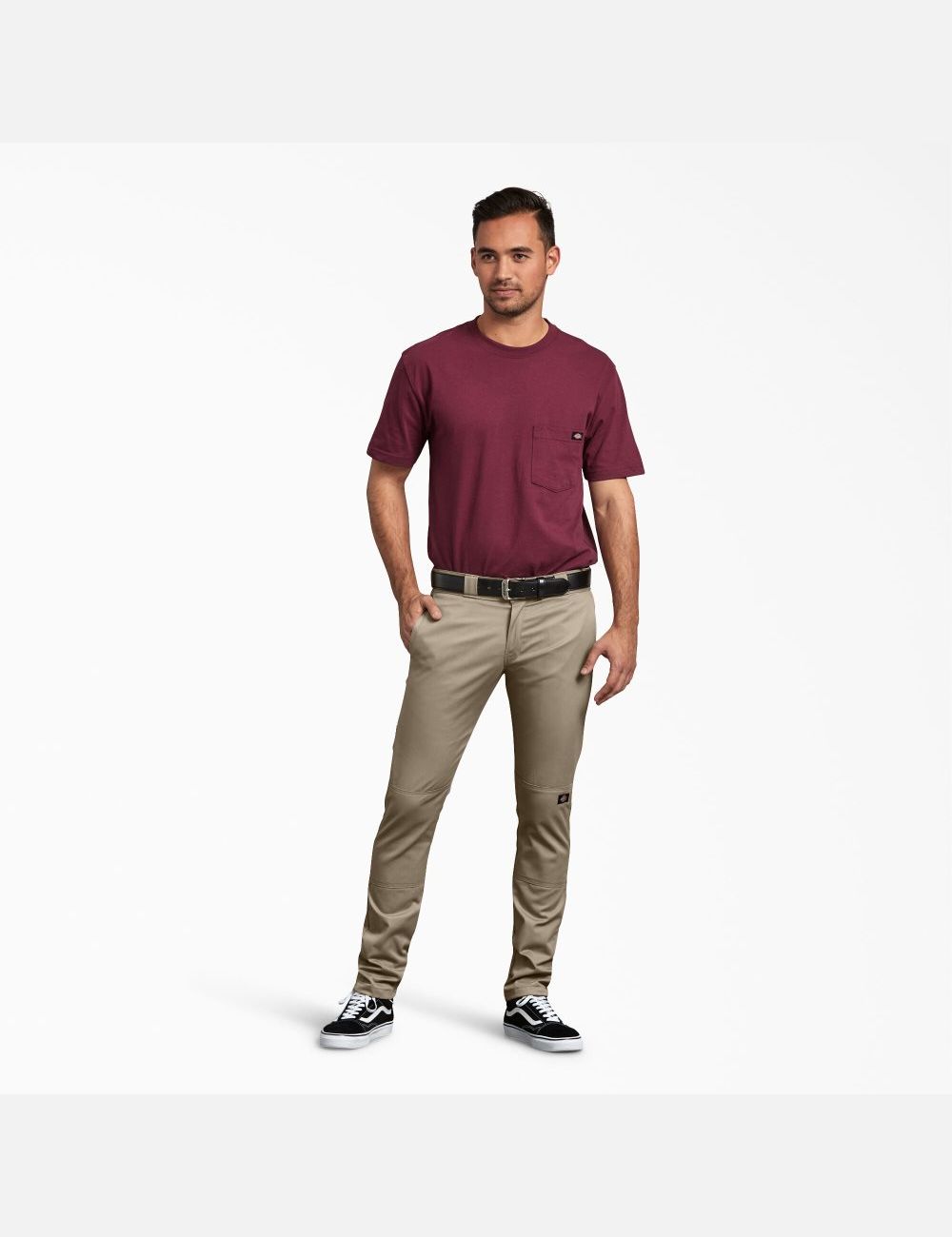 Pantalon À Deux Genoux Dickies Mince Fit Droit Leg Marron | 087YLFDBG