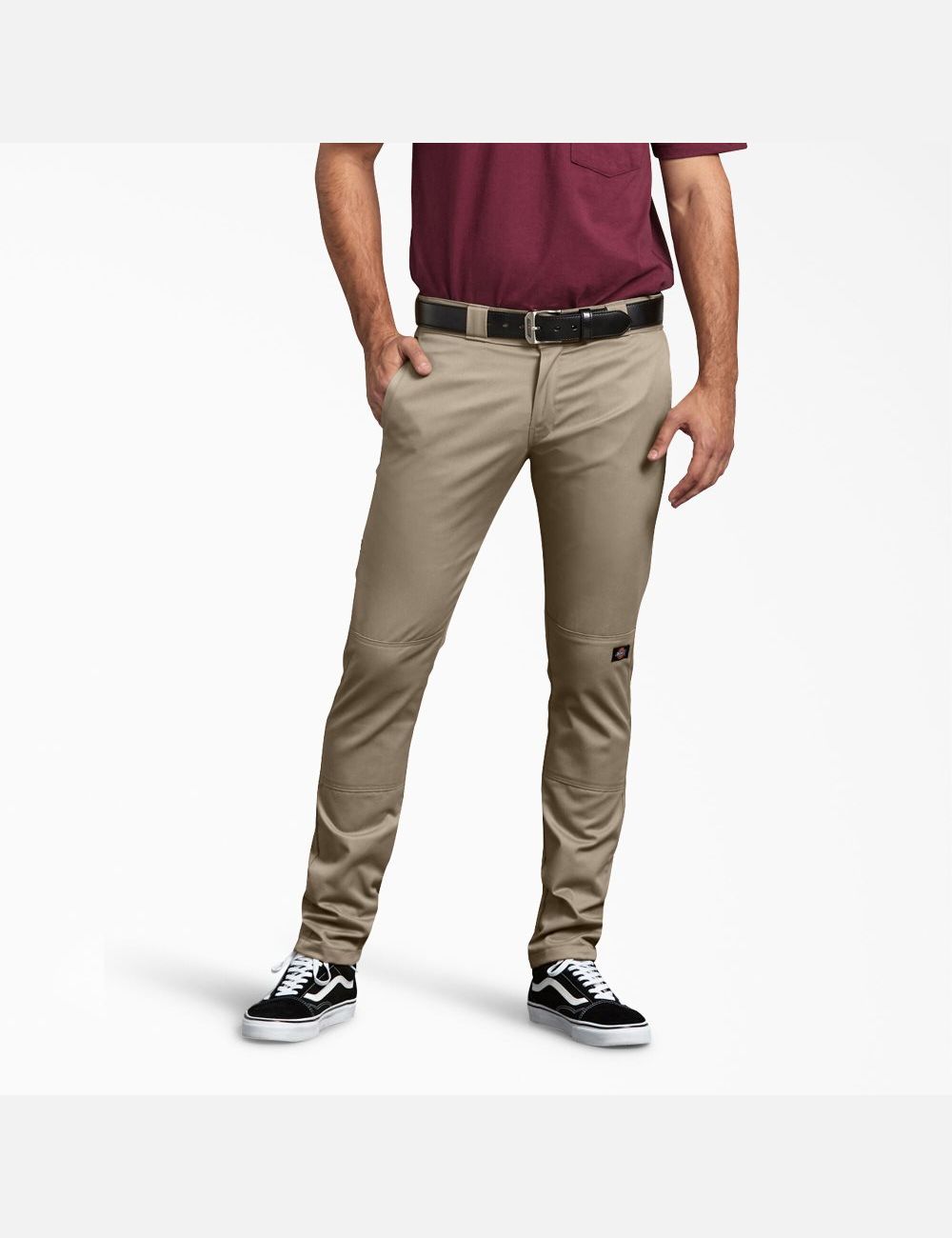 Pantalon À Deux Genoux Dickies Mince Fit Droit Leg Marron | 087YLFDBG