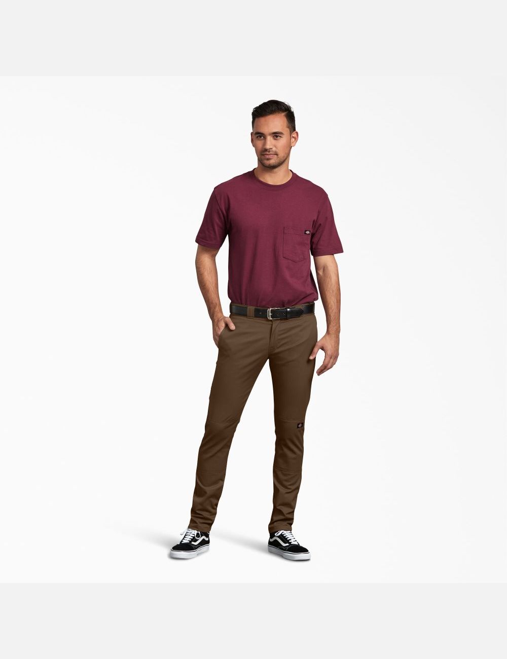 Pantalon À Deux Genoux Dickies Mince Fit Droit Leg Marron | 137PSEKVU