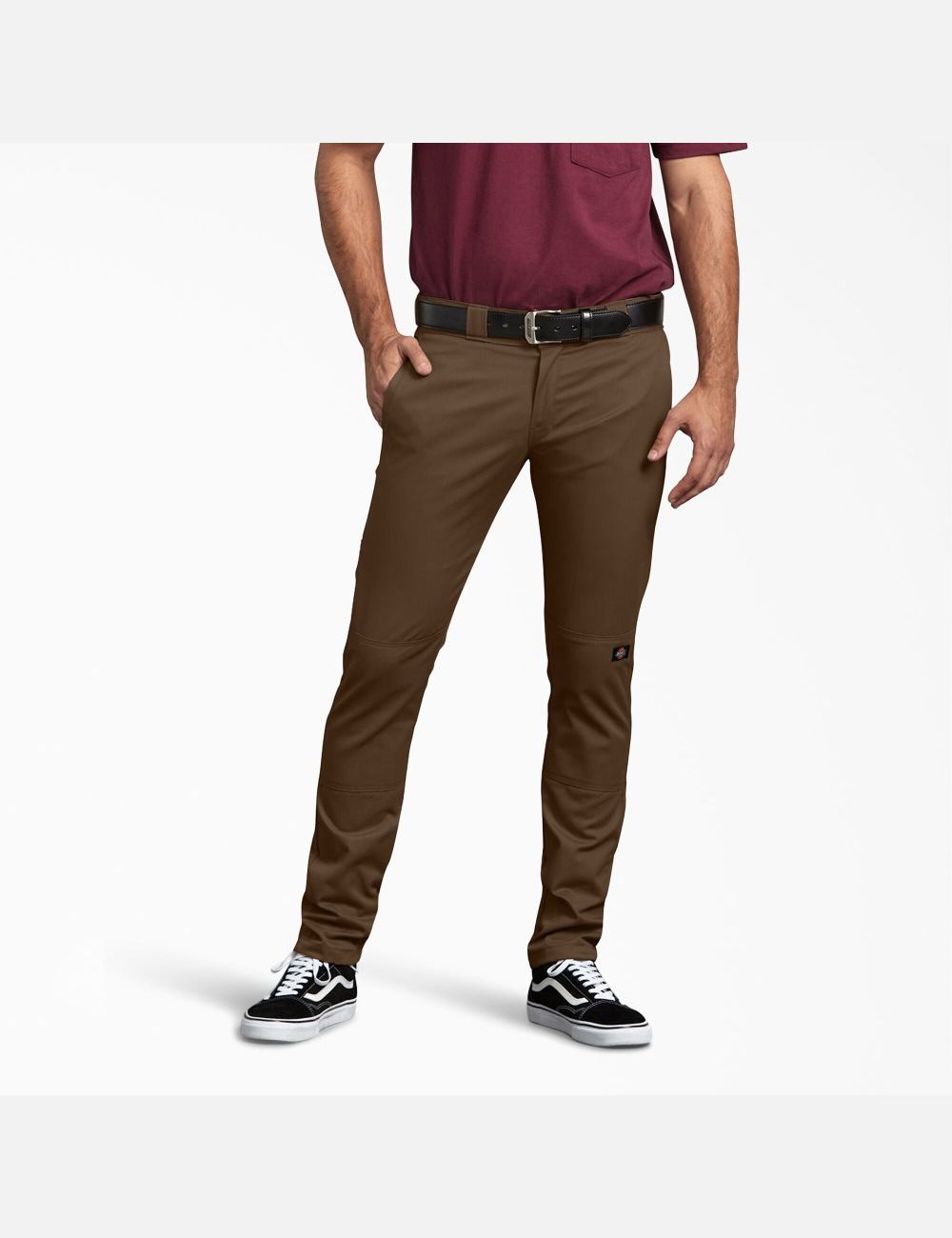 Pantalon À Deux Genoux Dickies Mince Fit Droit Leg Marron | 137PSEKVU