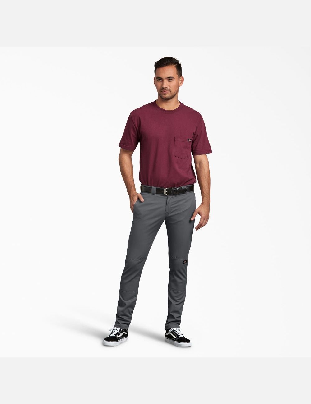 Pantalon À Deux Genoux Dickies Mince Fit Droit Leg Grise | 291YHAEFB