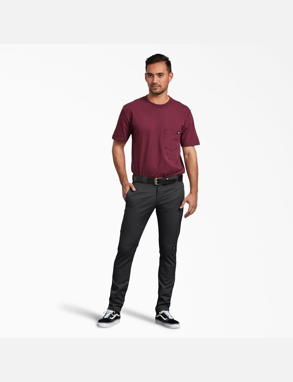 Pantalon À Deux Genoux Dickies Mince Fit Droit Leg Noir | 435MQOEBV