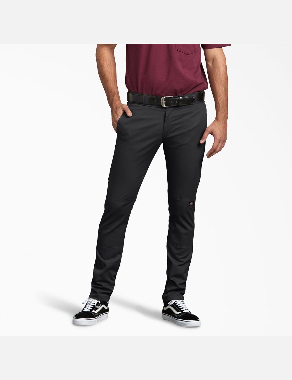 Pantalon À Deux Genoux Dickies Mince Fit Droit Leg Noir | 435MQOEBV