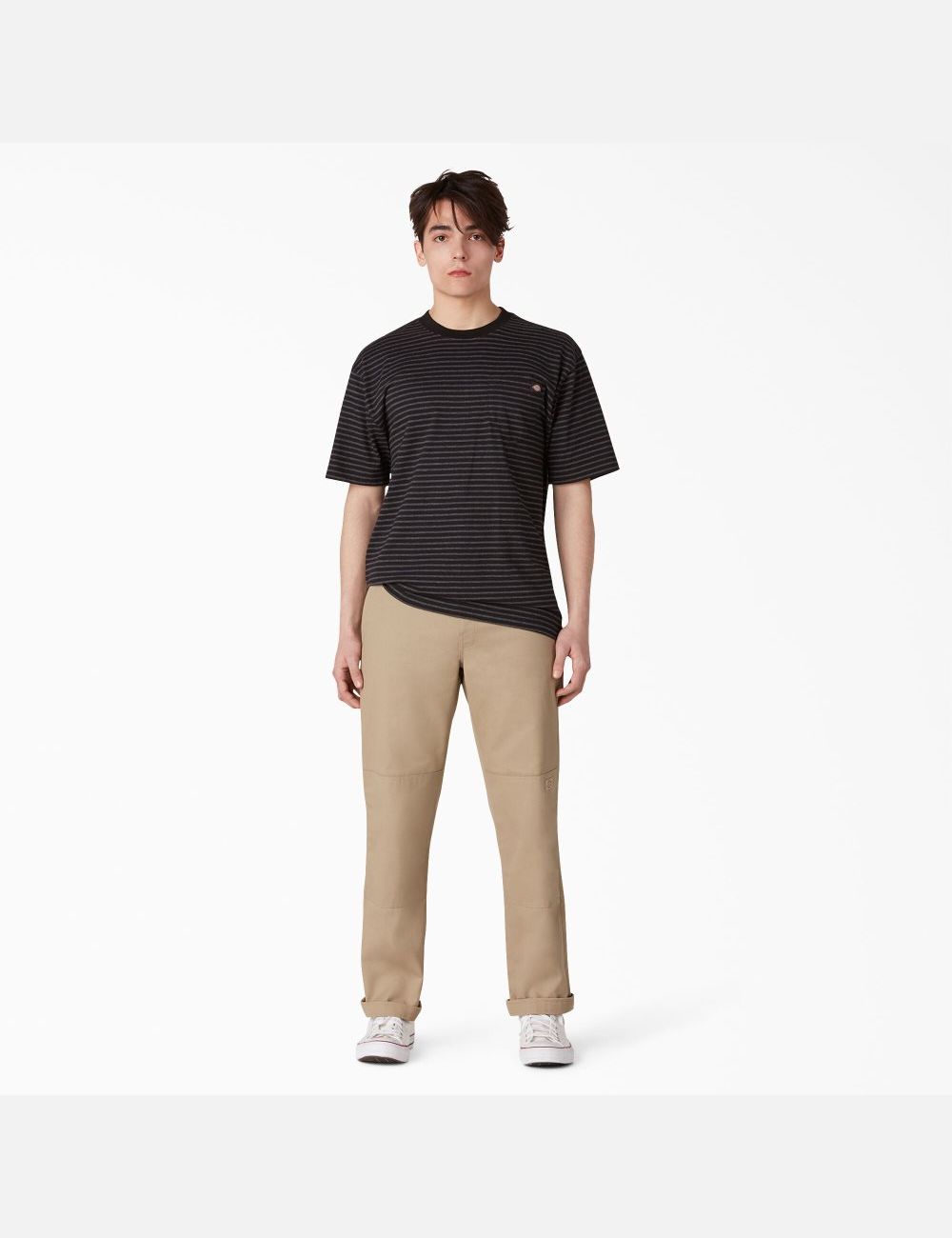 Pantalon À Deux Genoux Dickies Plates Front Kaki | 176QHNBJT