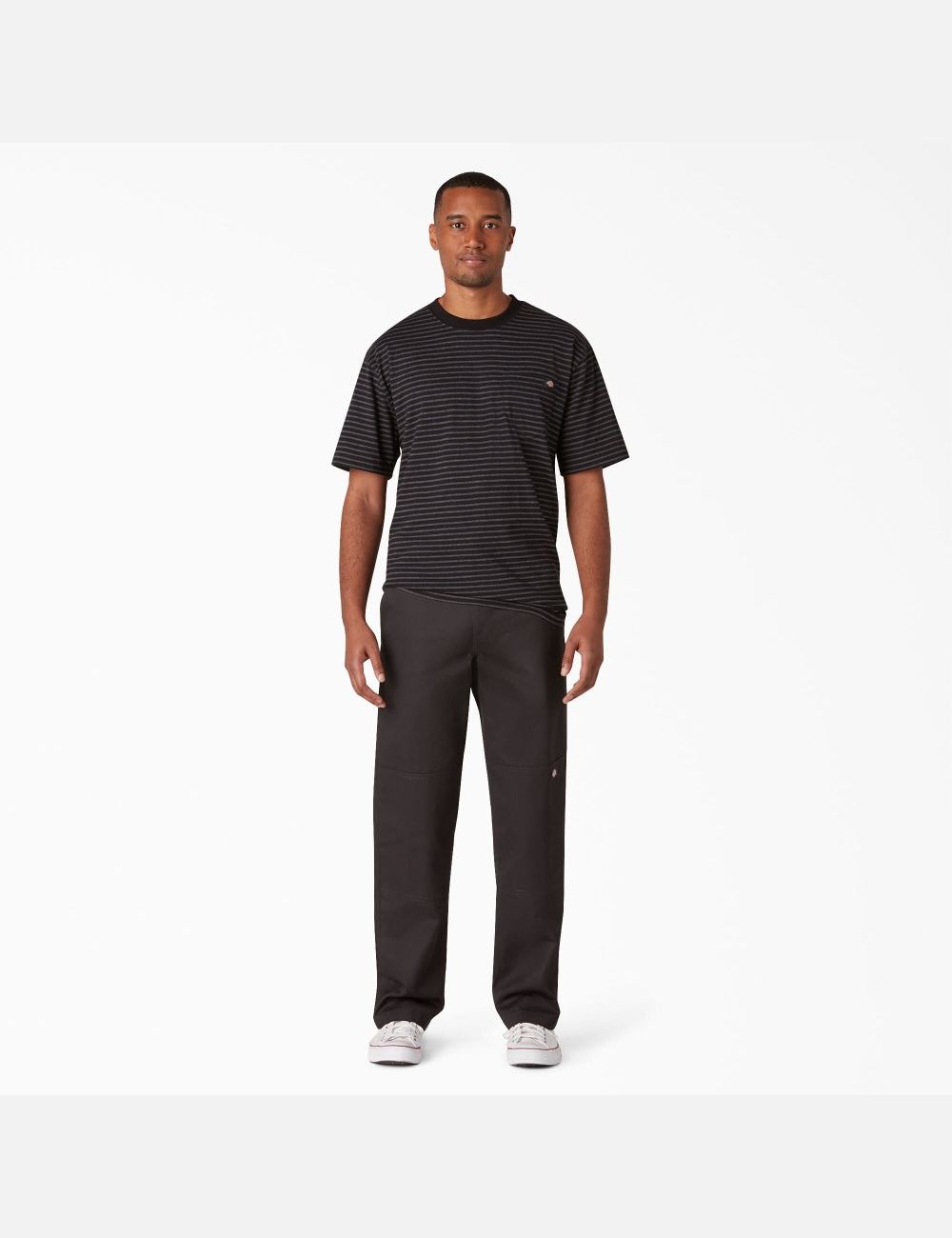 Pantalon À Deux Genoux Dickies Plates Front Noir | 916ZTUDPK