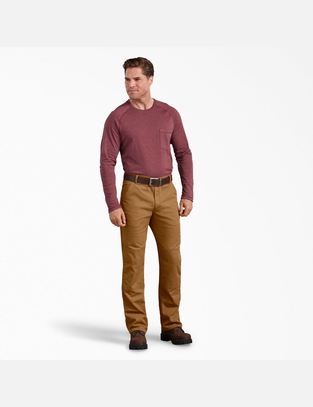 Pantalon À Deux Genoux Dickies Regular Fit Duck Marron | 286URPCLB