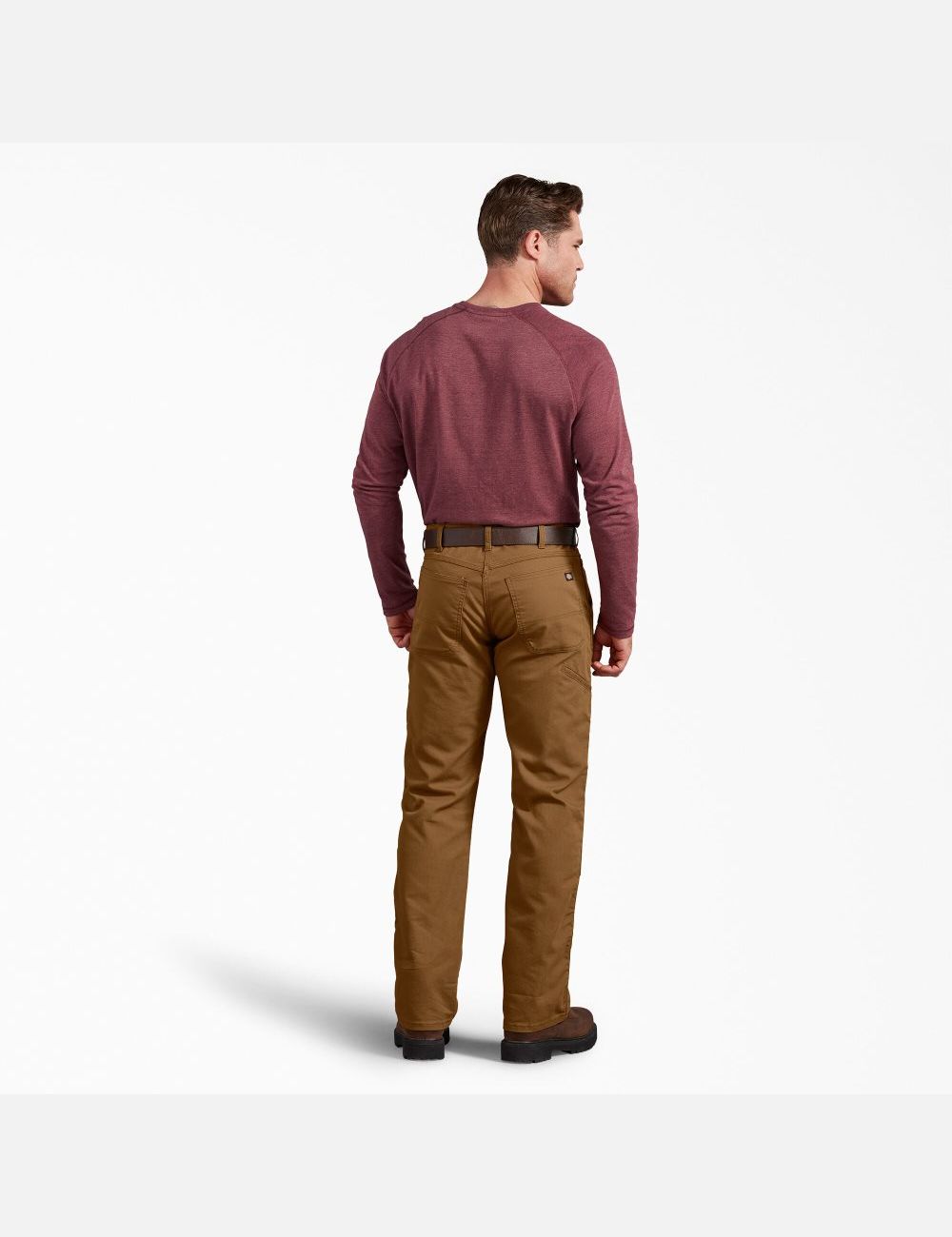 Pantalon À Deux Genoux Dickies Regular Fit Duck Marron | 286URPCLB