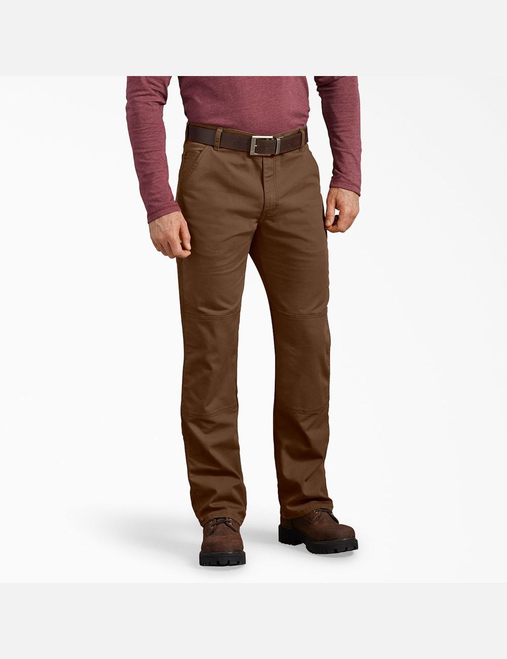 Pantalon À Deux Genoux Dickies Regular Fit Duck Marron | 304TWOJPF