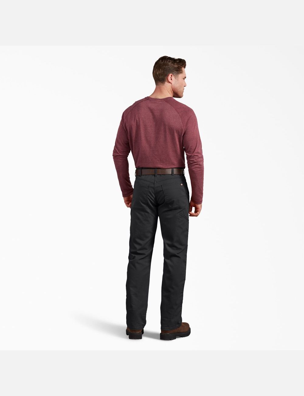 Pantalon À Deux Genoux Dickies Regular Fit Duck Noir | 324HQPFCX