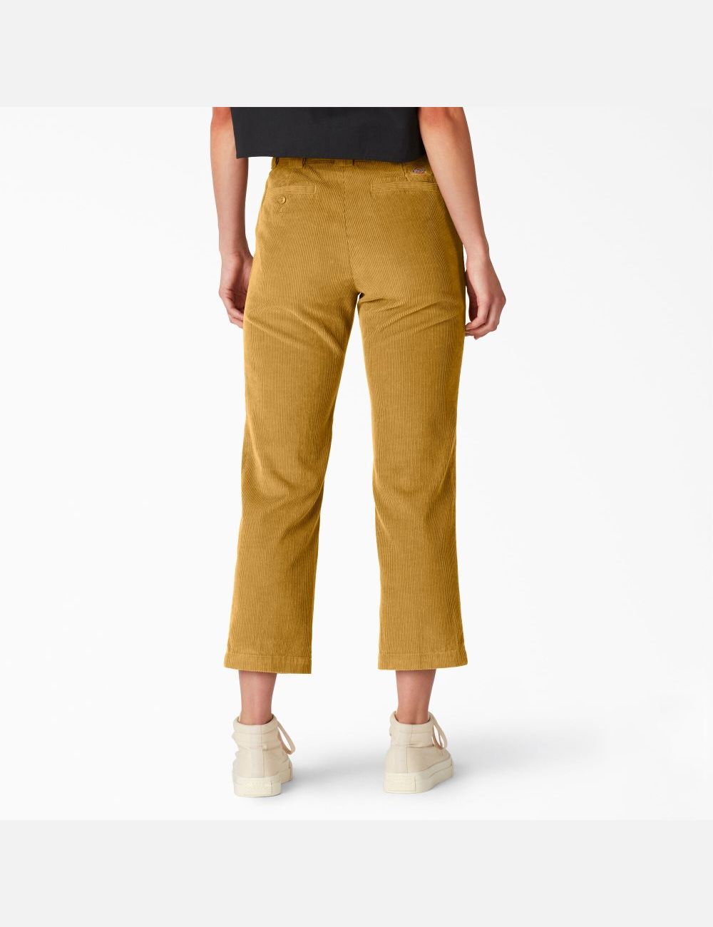 Pantalons Décontractés Dickies Corduroy Cropped Marron Blanche | 128QJVHPR