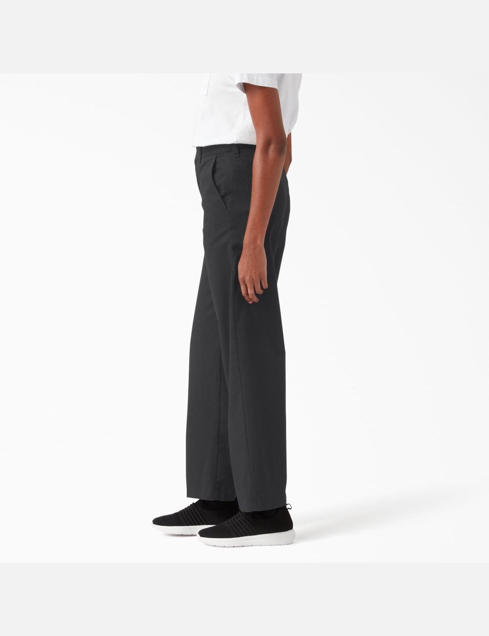 Pantalons Décontractés Dickies High Rise Larges Leg Twill Noir | 180NEWQXZ