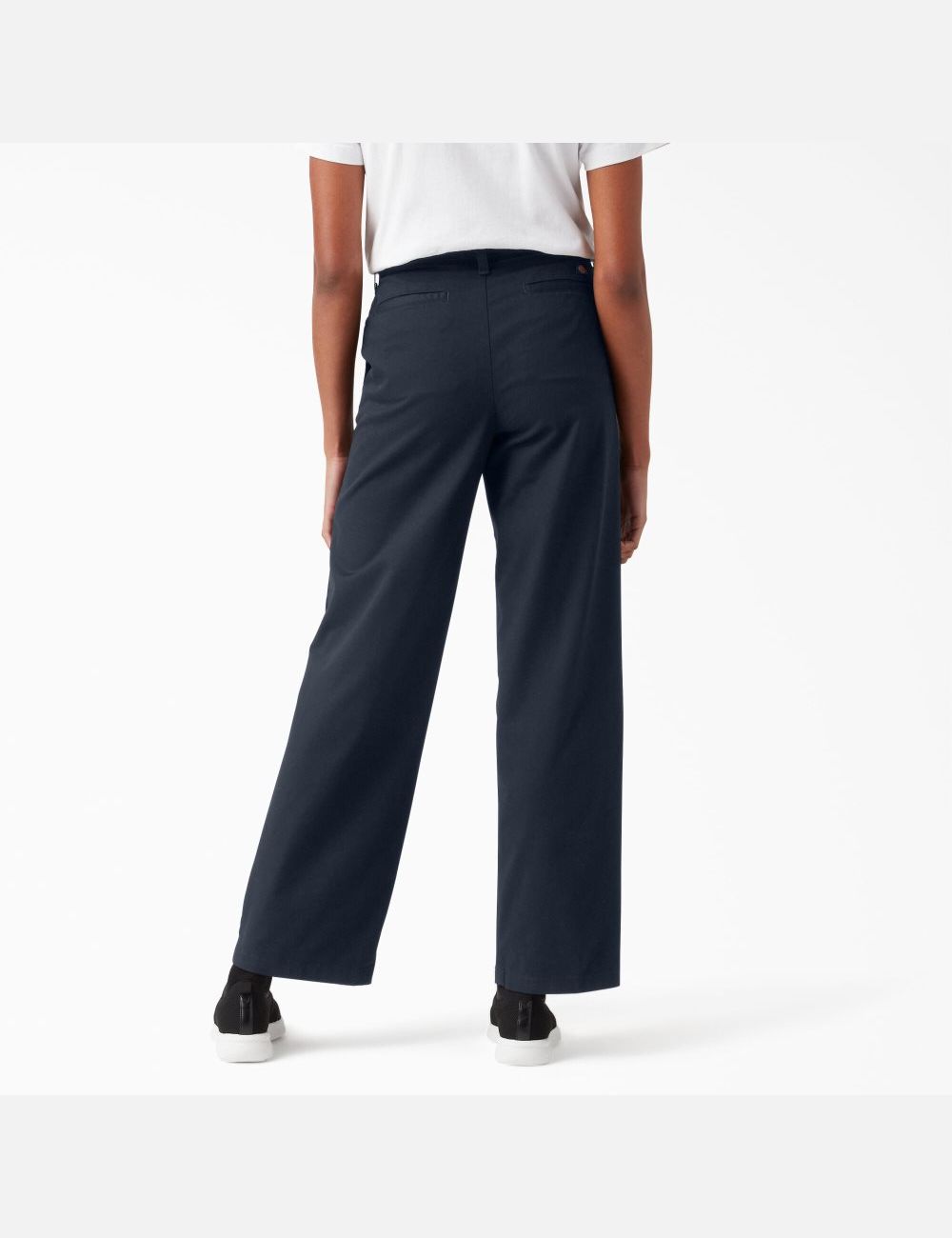 Pantalons Décontractés Dickies High Rise Larges Leg Twill Bleu Marine | 186EXOPQR