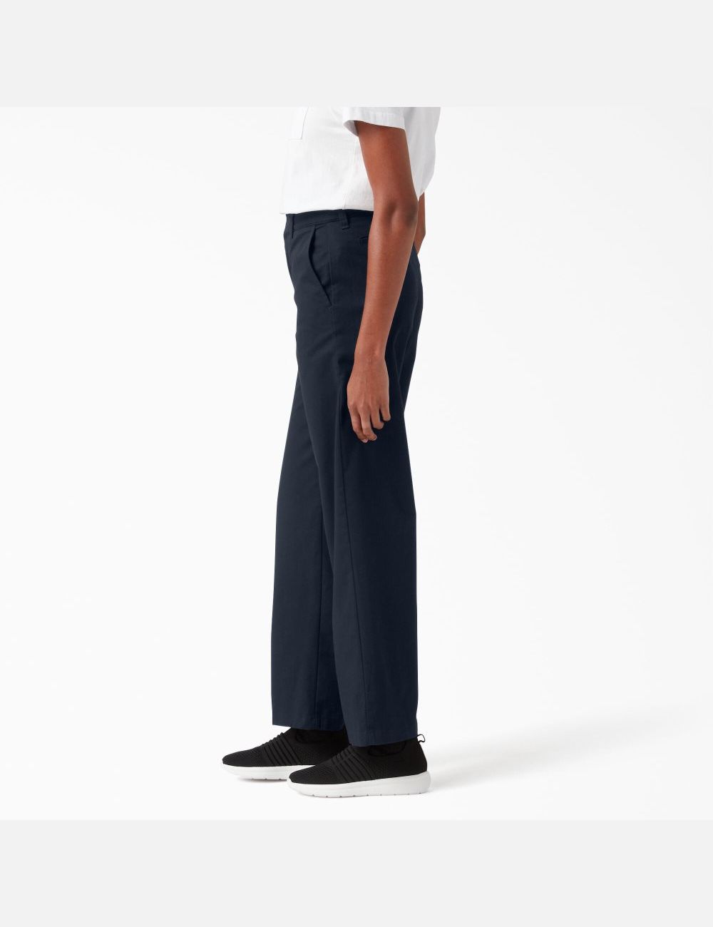 Pantalons Décontractés Dickies High Rise Larges Leg Twill Bleu Marine | 186EXOPQR