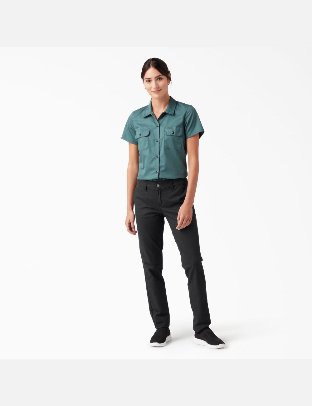 Pantalons Décontractés Dickies Mince Twill Noir | 132ELIKMS