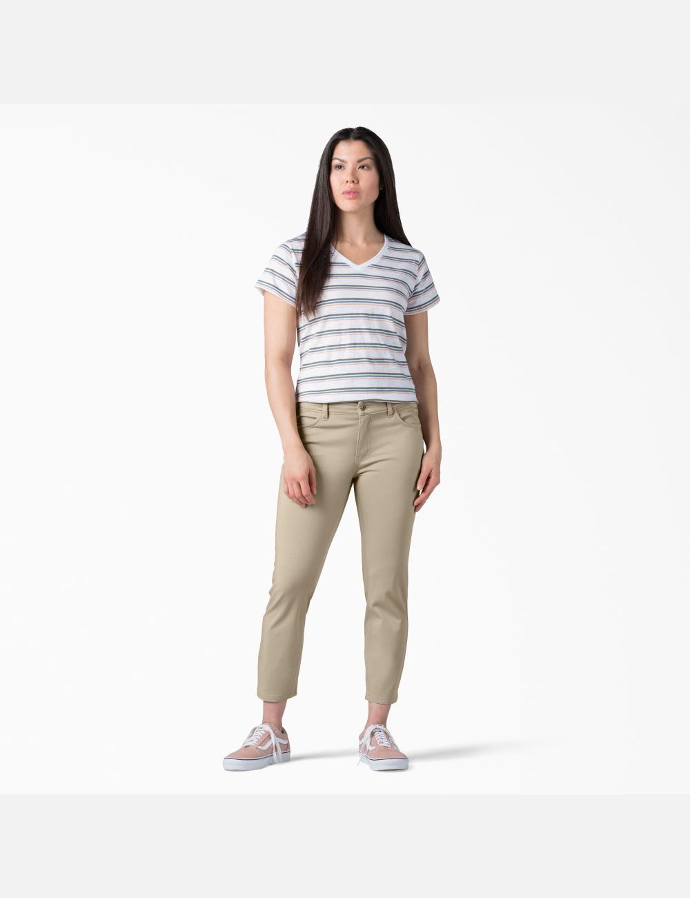 Pantalons Décontractés Dickies Perfect Shape Mince Fit Capri Grise | 830FXLVMB