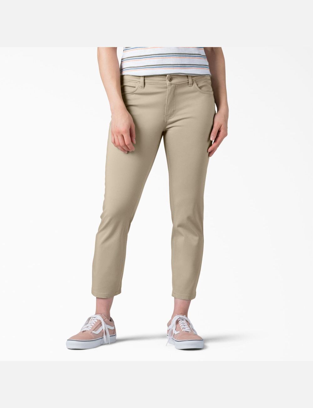 Pantalons Décontractés Dickies Perfect Shape Mince Fit Capri Grise | 830FXLVMB