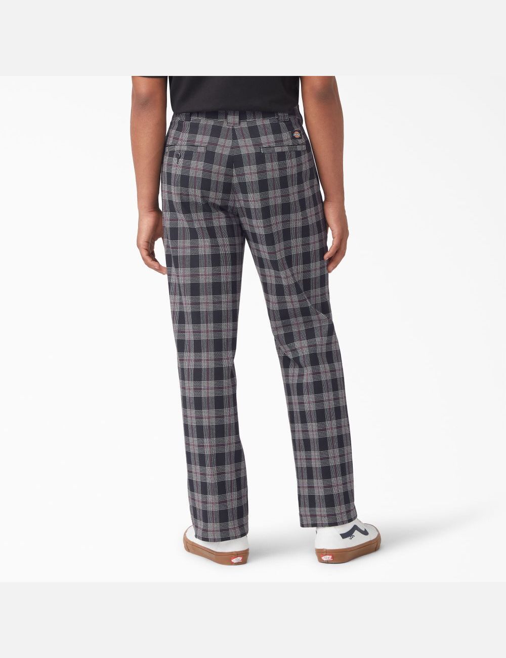 Pantalons Décontractés Dickies Plates Front Plaid Bordeaux Noir | 046QCSJOX