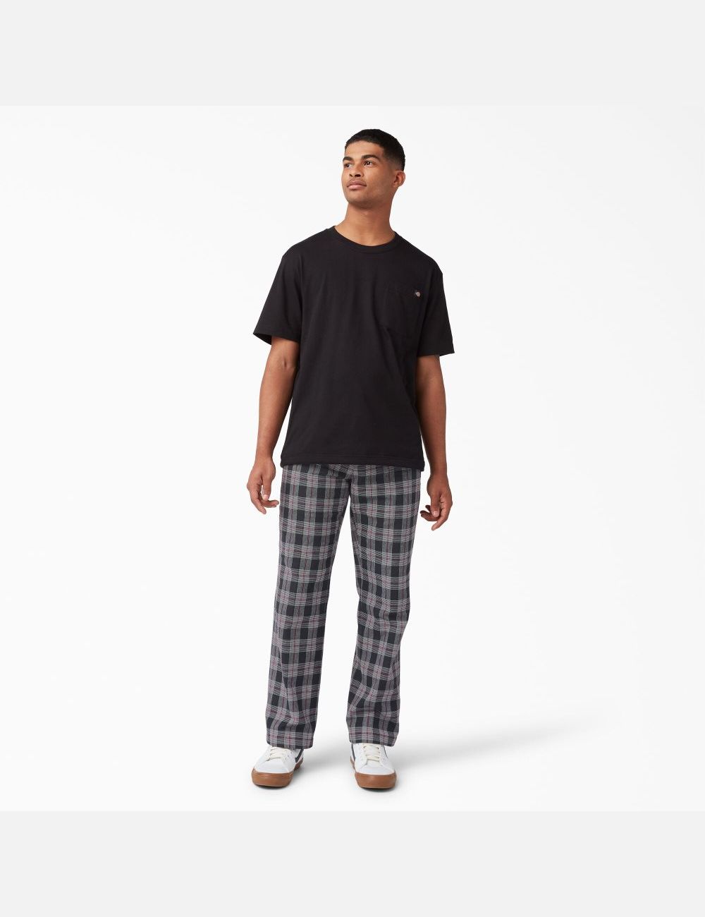 Pantalons Décontractés Dickies Plates Front Plaid Bordeaux Noir | 046QCSJOX