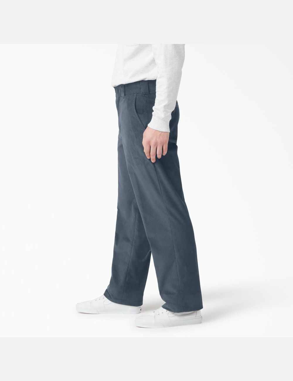 Pantalons Décontractés Dickies Plates Front Corduroy Bleu | 097HQIYWN