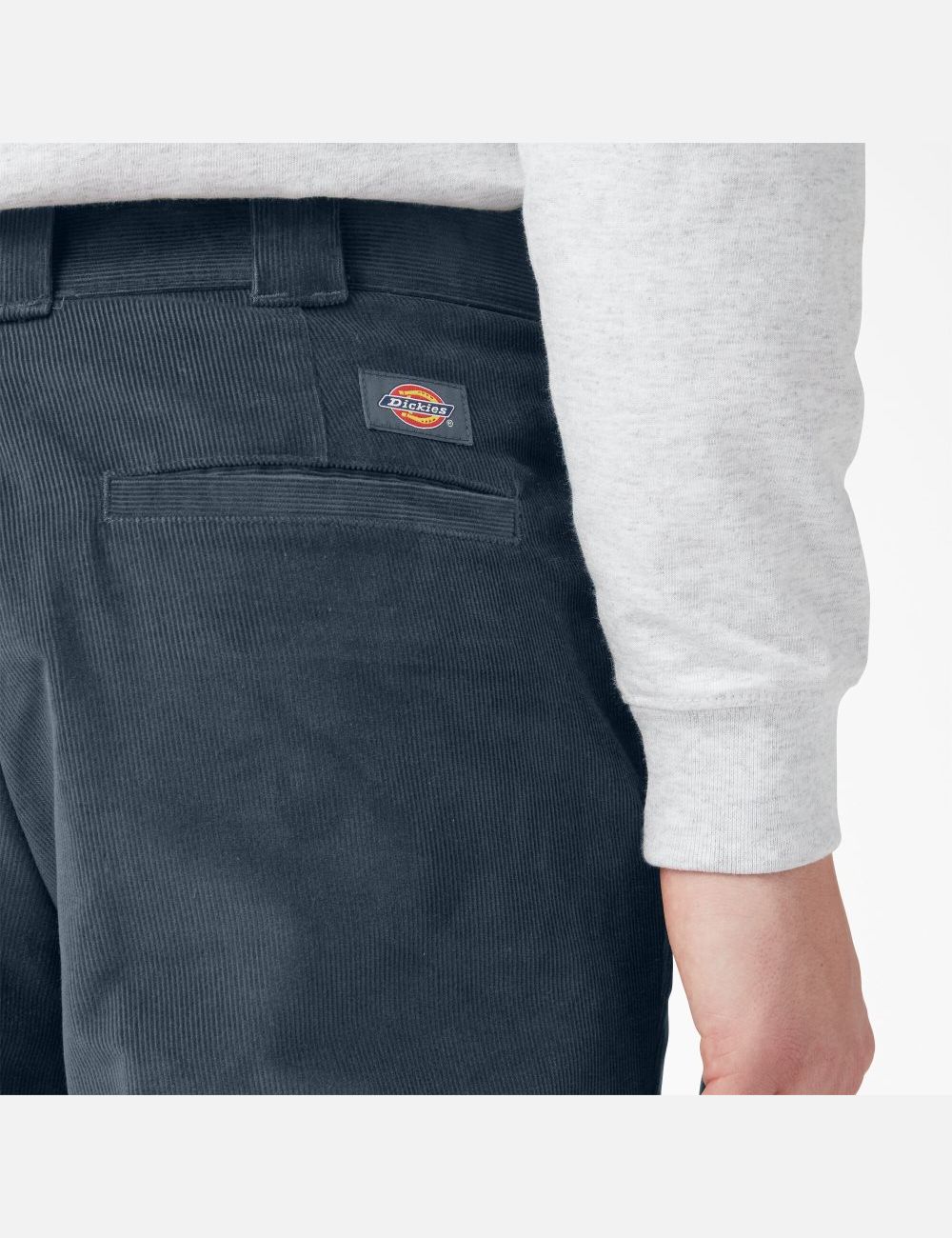 Pantalons Décontractés Dickies Plates Front Corduroy Bleu | 097HQIYWN