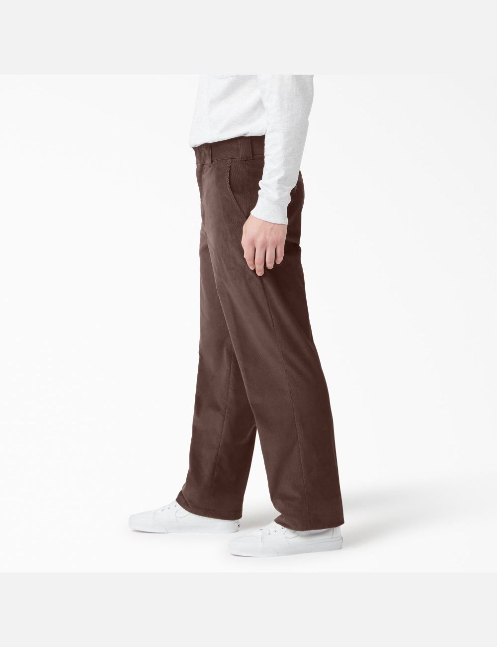 Pantalons Décontractés Dickies Plates Front Corduroy Chocolat Marron | 948HNLTXB