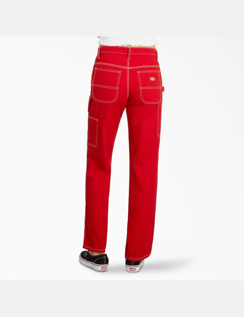 Pantalons Décontractés Dickies Relaxed Fit Carpenter Rouge | 965ZHEFSD