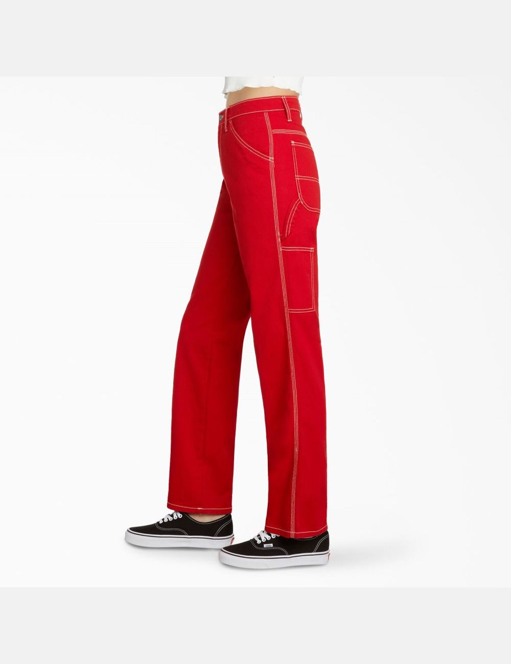 Pantalons Décontractés Dickies Relaxed Fit Carpenter Rouge | 965ZHEFSD