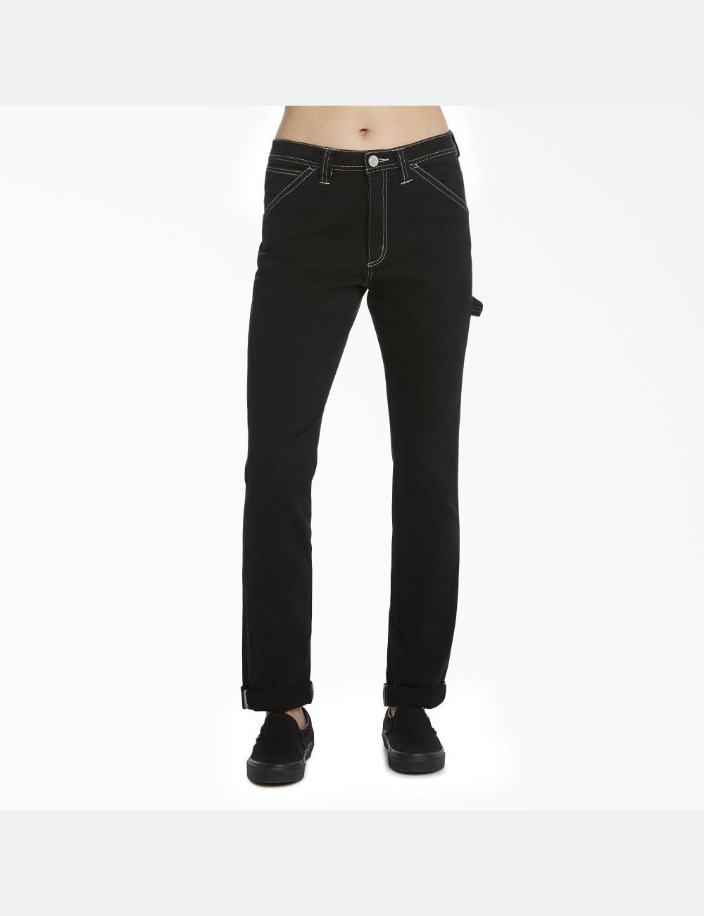 Pantalons Décontractés Dickies Slim Fit Carpenter Noir | 475TZCUBH