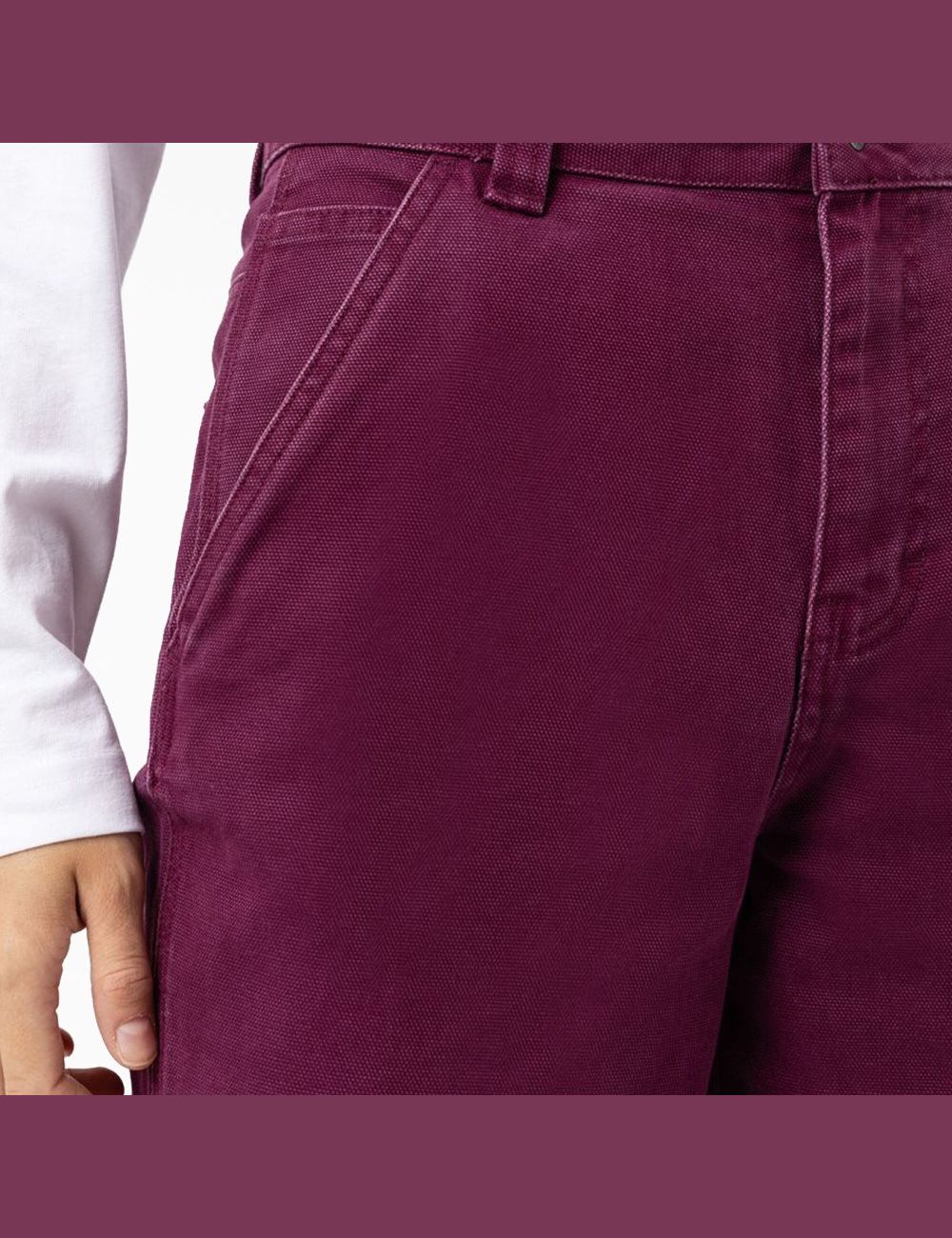 Pantalons Décontractés Dickies Stonewashed Duck Utility Violette Bordeaux | 065PJSKRN