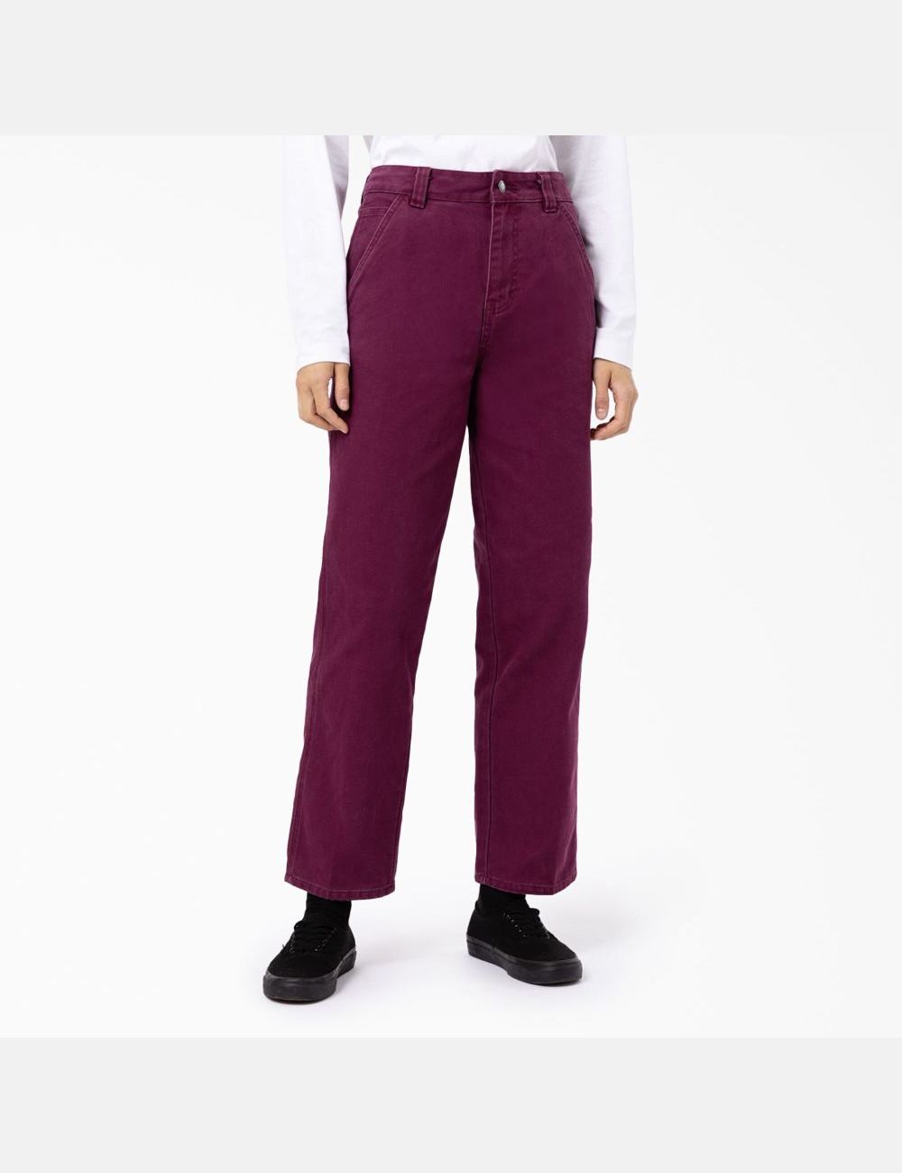 Pantalons Décontractés Dickies Stonewashed Duck Utility Violette Bordeaux | 065PJSKRN