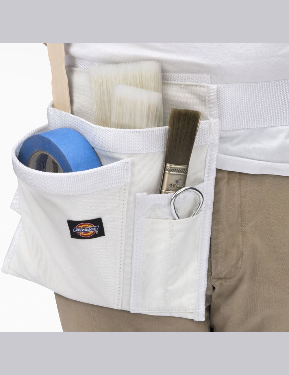 Sacs À Outils Dickies Painters Travail Apron with Pouch Blanche | 517JLESKM