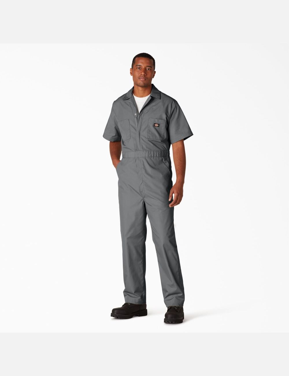 Salopettes Dickies Corta Sleeve Grise | 602XCFSZA