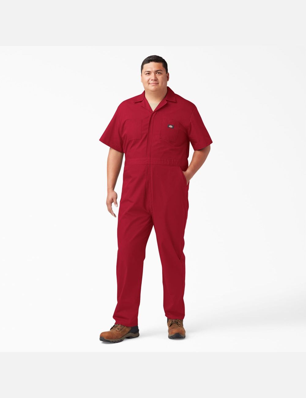 Salopettes Dickies Corta Sleeve Rouge | 524XQMHUD